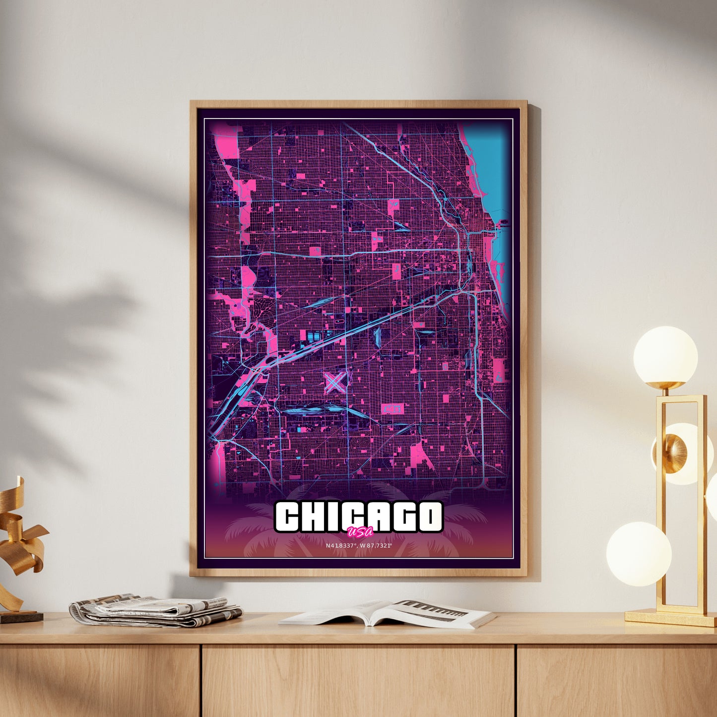 Chicago GTA Map Poster