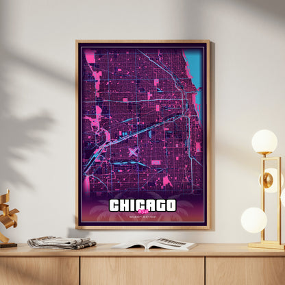 Chicago GTA Map Poster