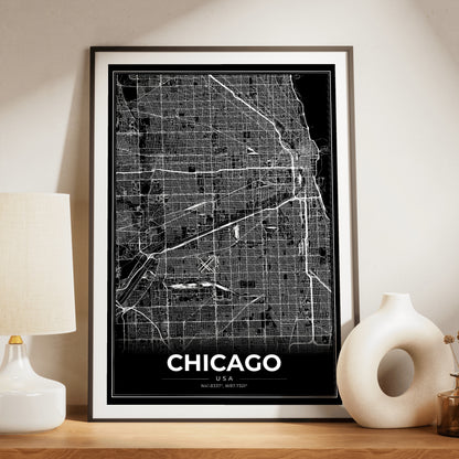 Chicago Modern Map Poster