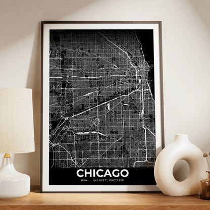 Chicago Elegant Map Poster
