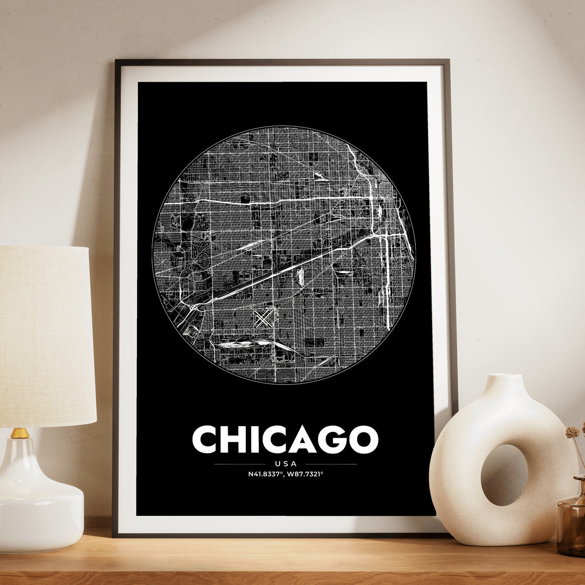 Chicago Spot Map Poster