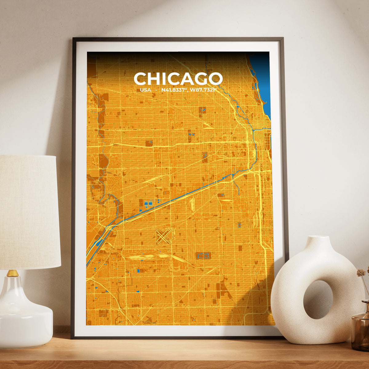 Chicago Scorch Map Poster