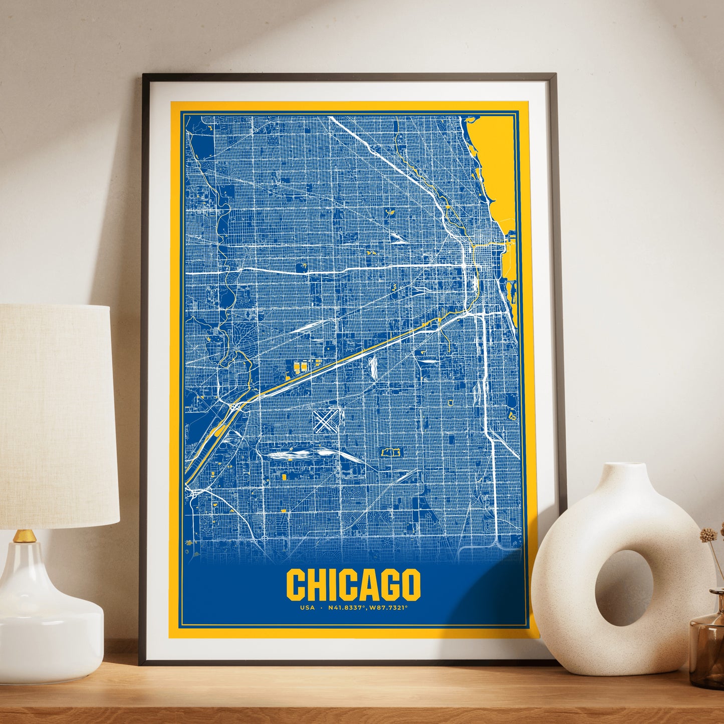 Chicago Blockbuster Map Poster
