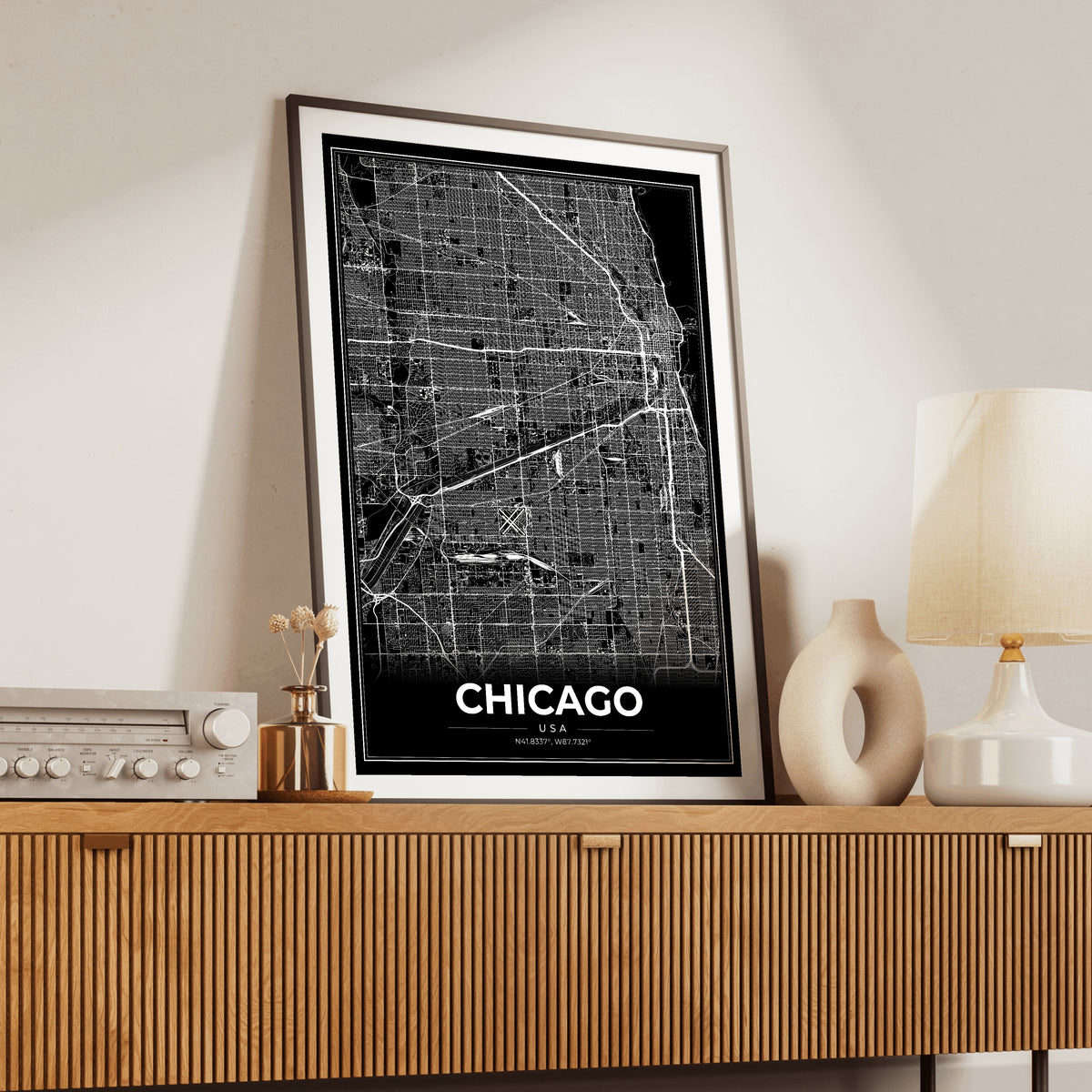 Chicago Modern Map Poster