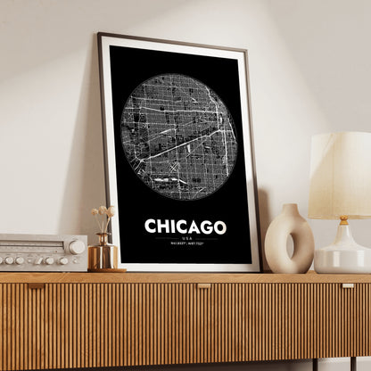 Chicago Spot Map Poster