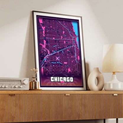 Chicago GTA Map Poster