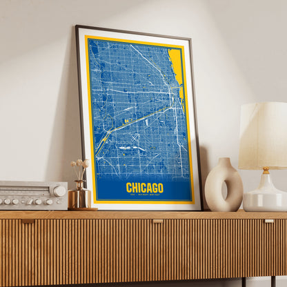 Chicago Blockbuster Map Poster