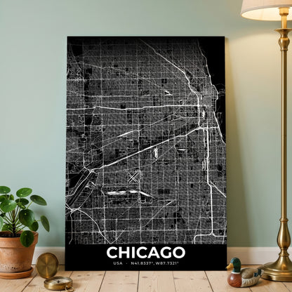Chicago Elegant Map Poster