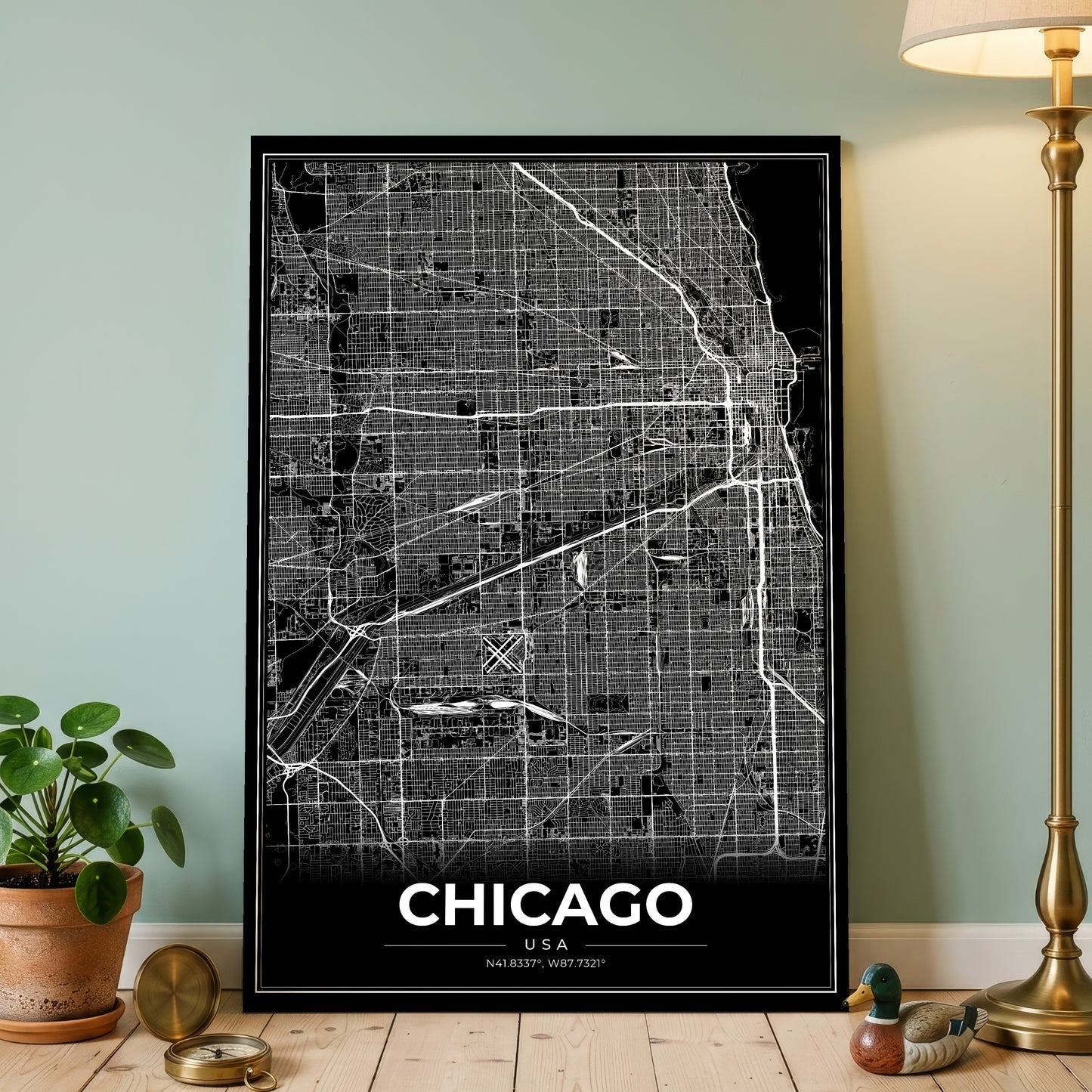 Chicago Modern Map Poster