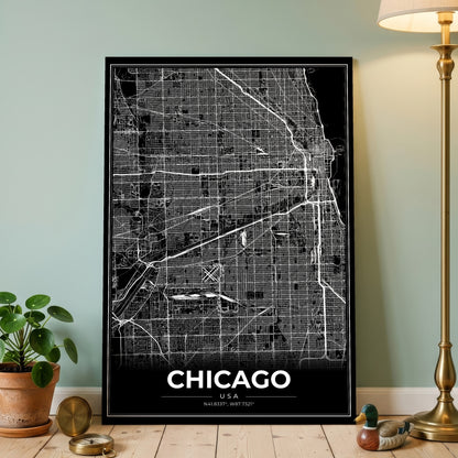 Chicago Modern Map Poster