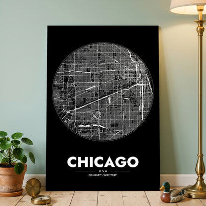 Chicago Spot Map Poster