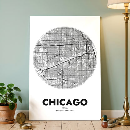 Chicago Spot Map Poster