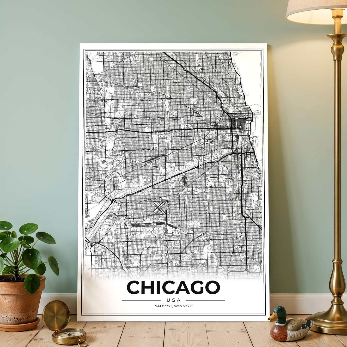 Chicago Modern Map Poster