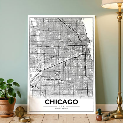 Chicago Modern Map Poster