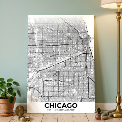 Chicago Elegant Map Poster