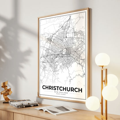 Christchurch Modern Map Poster