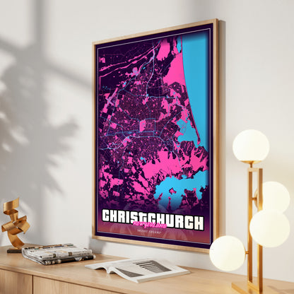 Christchurch GTA Map Poster