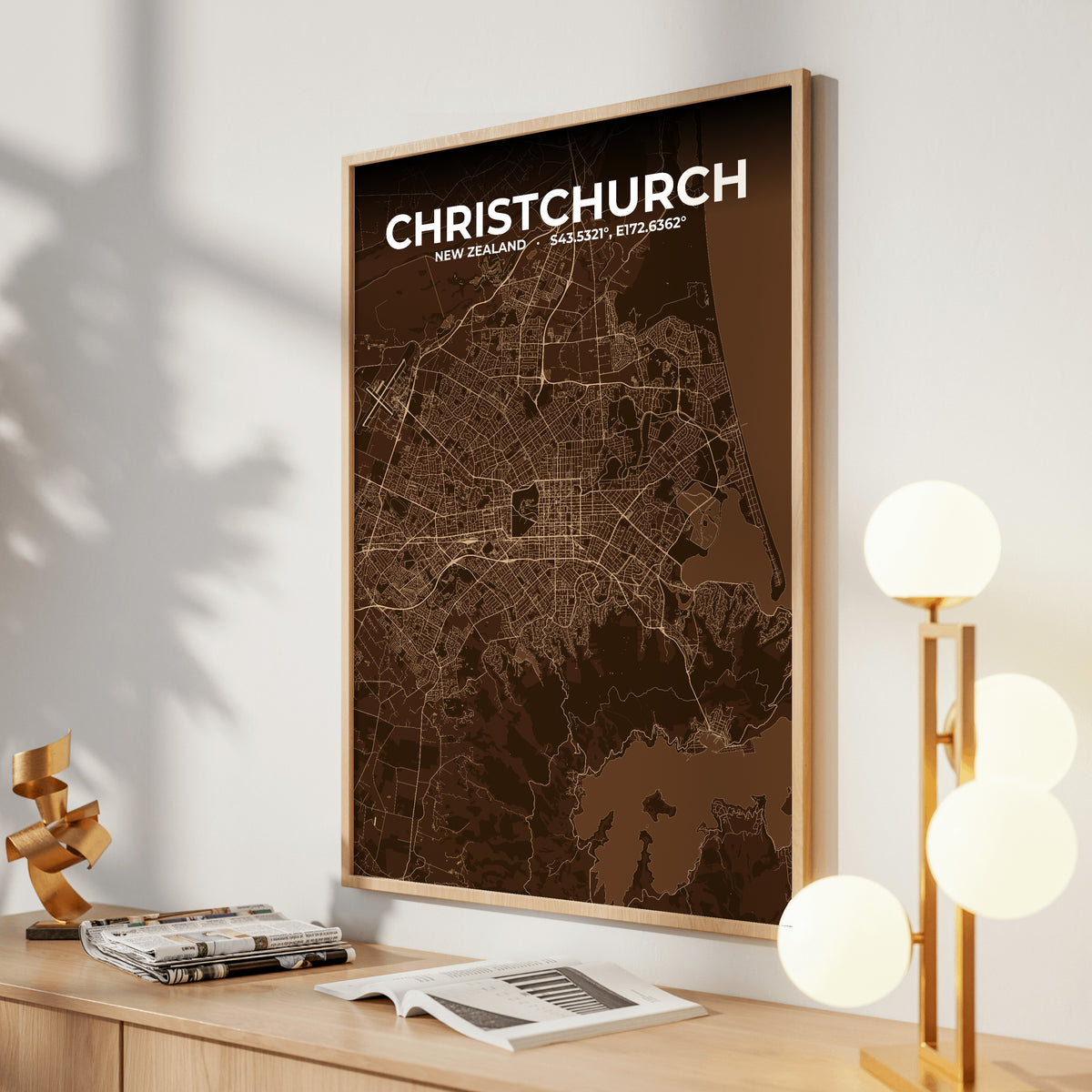 Christchurch Plum Map Poster