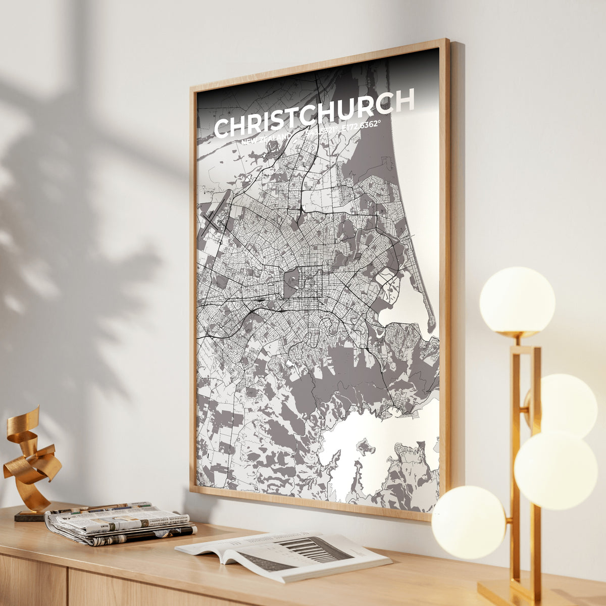 Christchurch Ash Map Poster