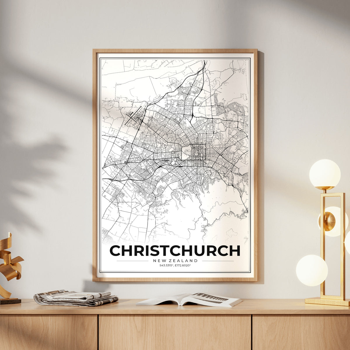 Christchurch Modern Map Poster