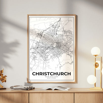 Christchurch Modern Map Poster