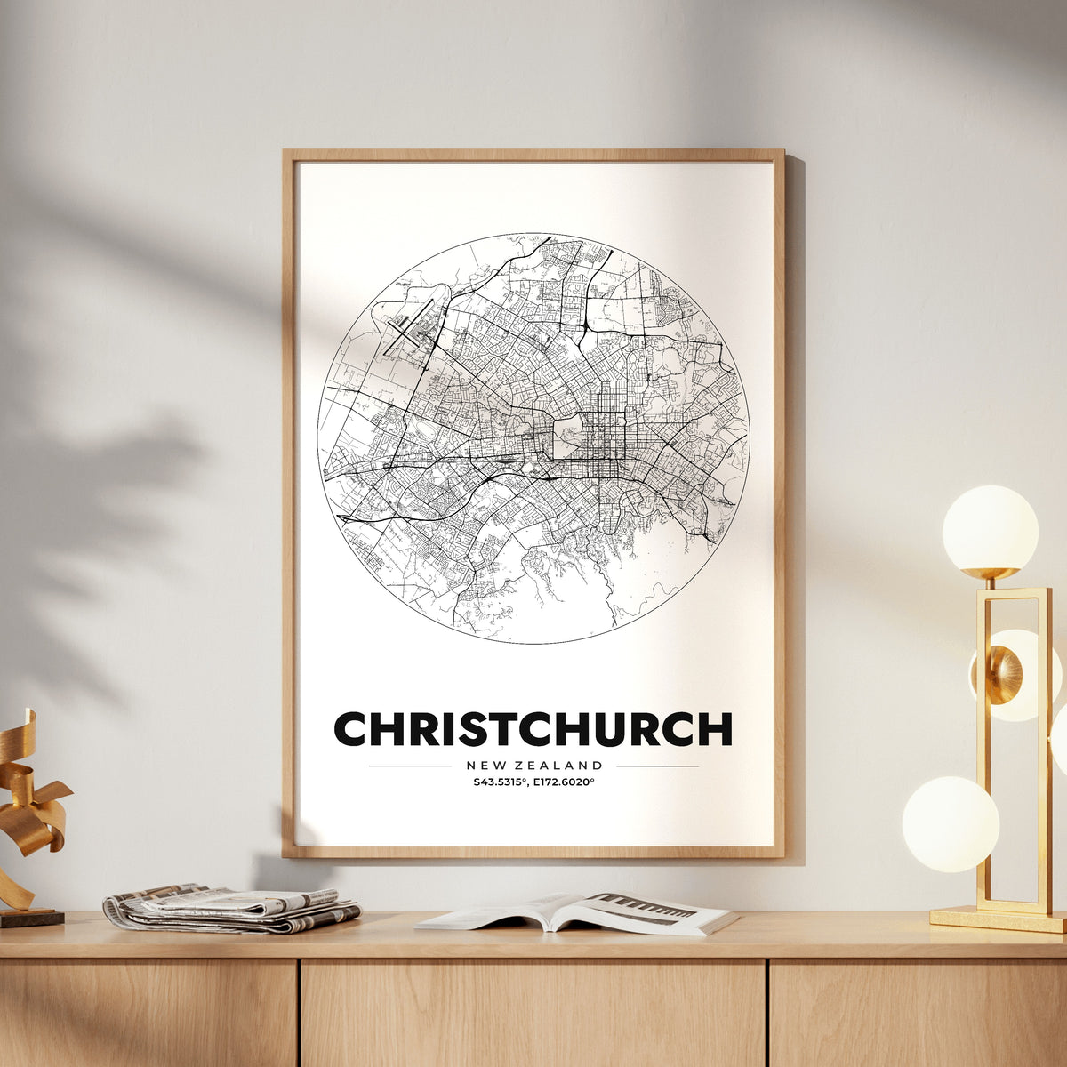 Christchurch Spot Map Poster