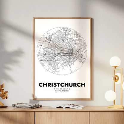 Christchurch Spot Map Poster