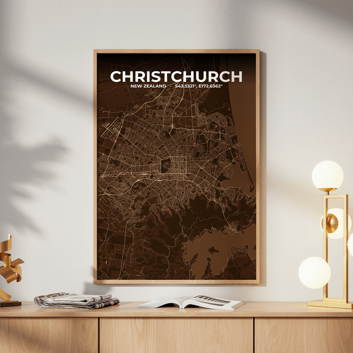 Christchurch Plum Map Poster