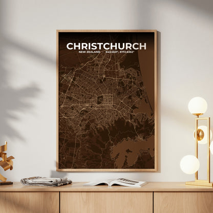 Christchurch Plum Map Poster