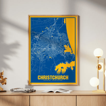 Christchurch Blockbuster Map Poster