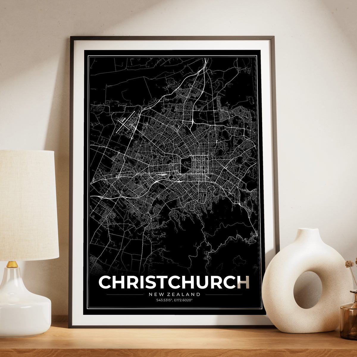 Christchurch Modern Map Poster