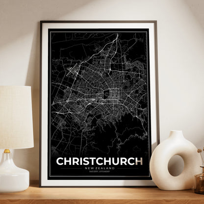 Christchurch Modern Map Poster