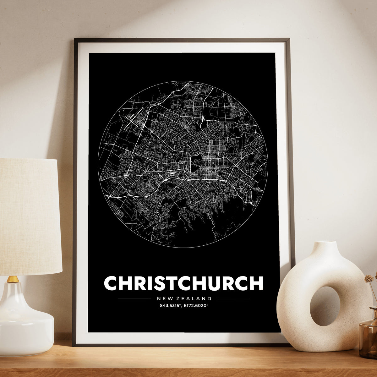 Christchurch Spot Map Poster