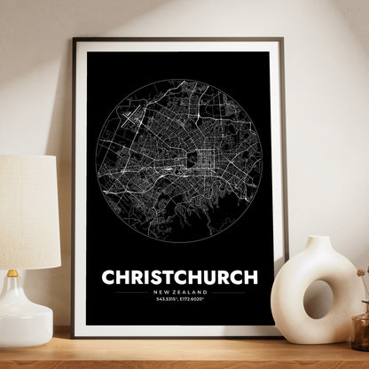 Christchurch Spot Map Poster