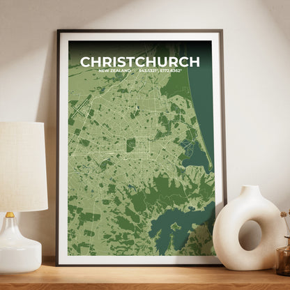 Christchurch Clay Map Poster