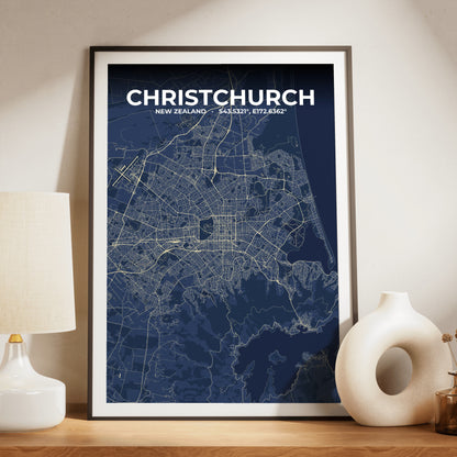 Christchurch Anchor Map Poster