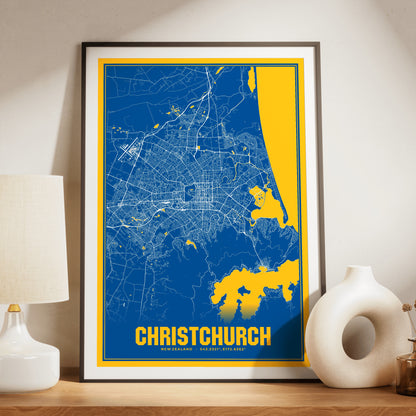 Christchurch Blockbuster Map Poster