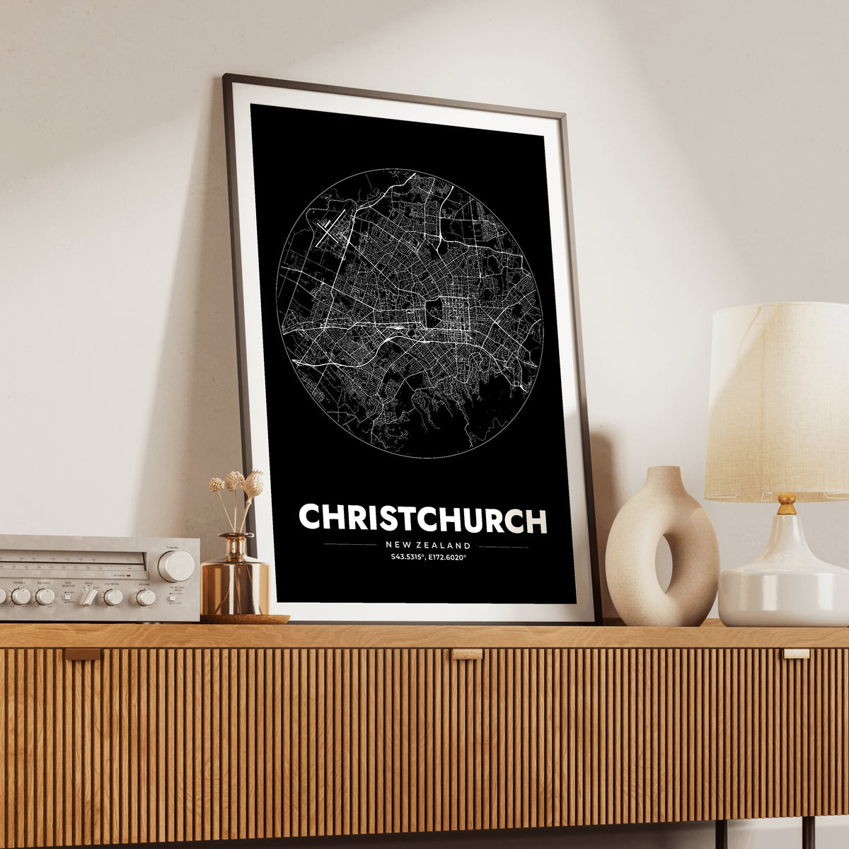 Christchurch Spot Map Poster