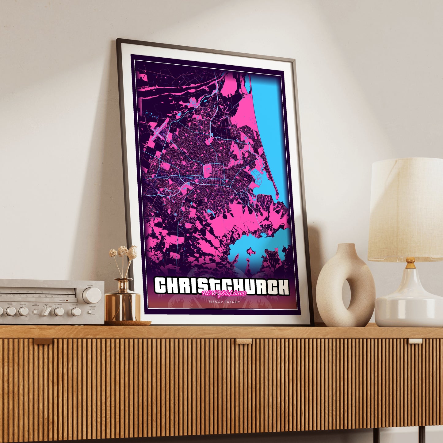 Christchurch GTA Map Poster
