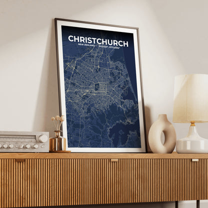Christchurch Anchor Map Poster