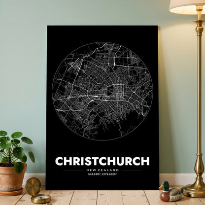Christchurch Spot Map Poster