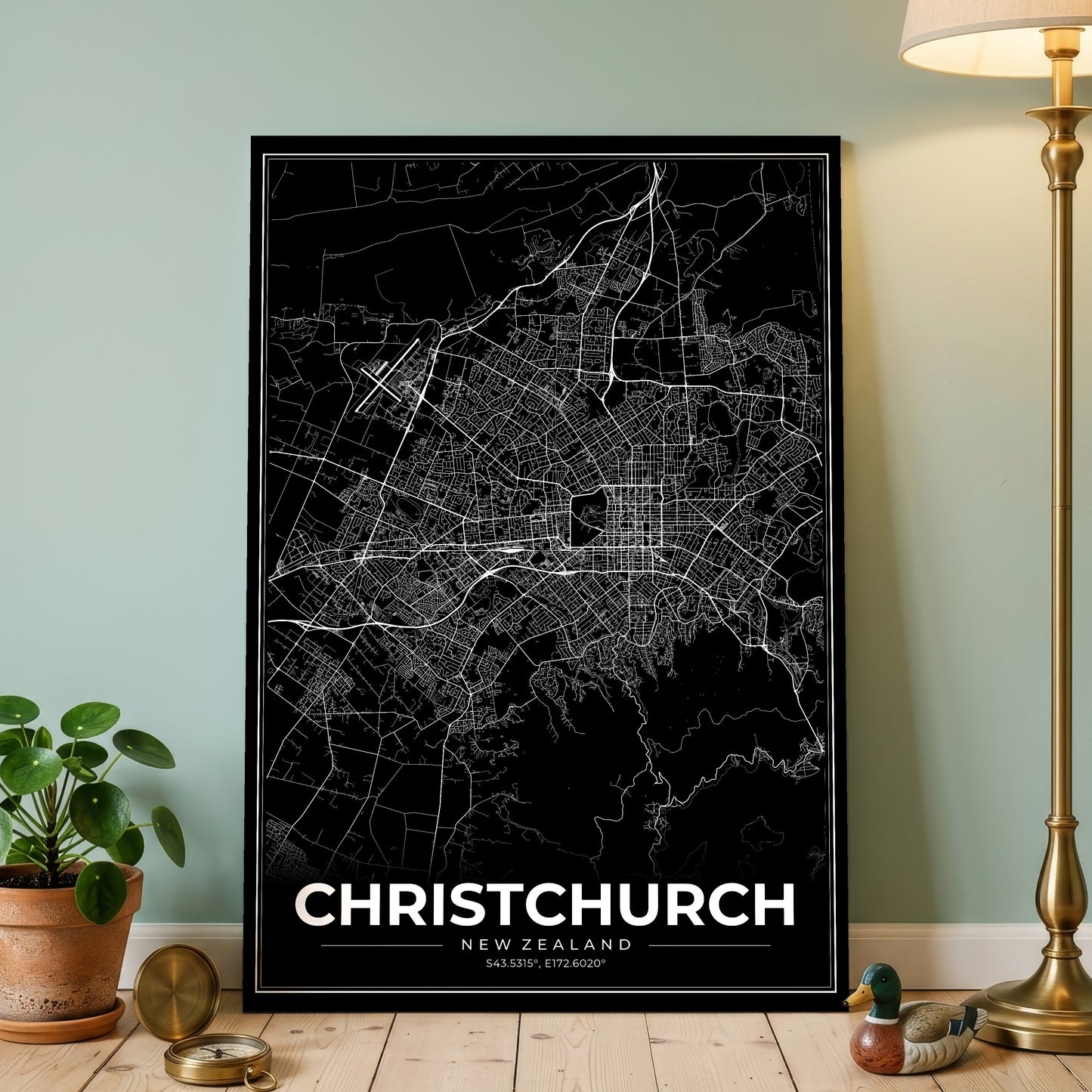 Christchurch Modern Map Poster