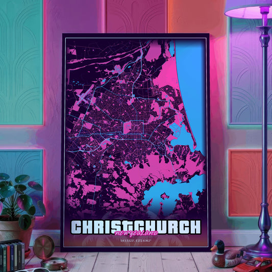 Christchurch GTA Map Poster