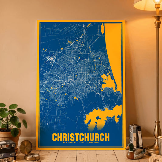 Christchurch Blockbuster Map Poster