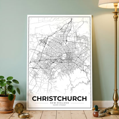 Christchurch Modern Map Poster