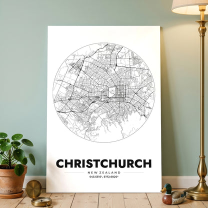 Christchurch Spot Map Poster