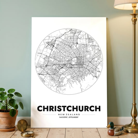 Christchurch Spot Map Poster