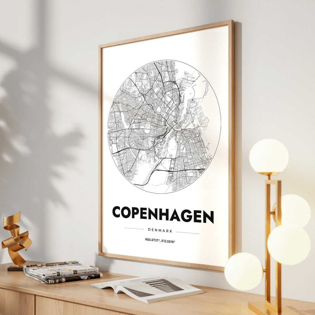 Copenhagen Spot Map Poster