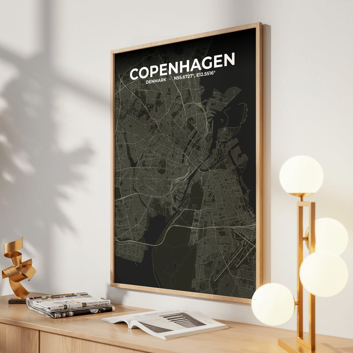 Copenhagen Sable Map Poster