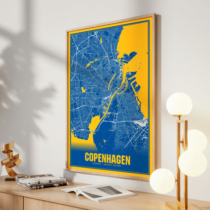 Copenhagen Blockbuster Map Poster